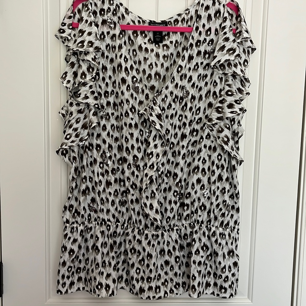 Lane Bryant Flutter-Sleeve Blouse